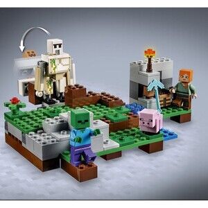 LEGO Minecraft The Iron Golem Complete set box instruction manual 21123 retired